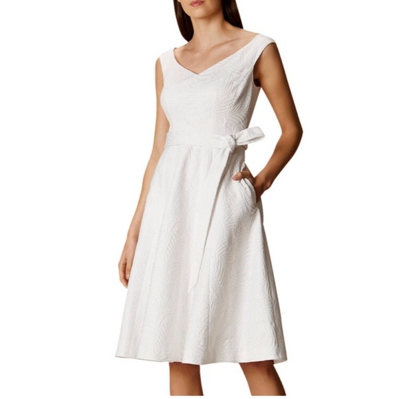 NWOT Karen Millen summer white jacquard dress - Picture 2 of 15